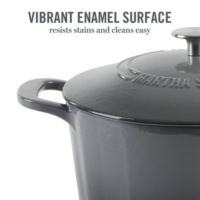 Classic Gray 7-Quart Enameled Cast Iron Dutch Oven with Lid