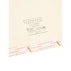 Smead Manila Self-Adhesive Folder Dividers w/Prepunched Slits 2-Sect Letter 100/Box 68021 - 4 of 4