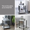 NicBex Modern Square Tempered Glass Coffee Table with Storage Shelf,Side Table with Wooden Legs,End Table for Living Room - 4 of 4