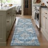 Washable Area Rug, Vintage Floral Large Indoor Carpet - Soft Ultra Thin Foldable Non-Slip Mat for Bedroom, Living Room & Dining Room - 2 of 4