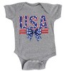 The Juniper Shop Coquette USA Bow Baby Short Sleeve Bodysuit - 2 of 4