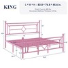 Allewie Metal Platform Bed Frame with Victorian Vintage Headboard and Footboard/Mattress Foundation/Under Bed Storage/No Box Spring Needed/Noise-Free/Easy Assembly - 2 of 4