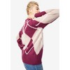 ellos Plus Size Argyle Pullover - 3 of 4