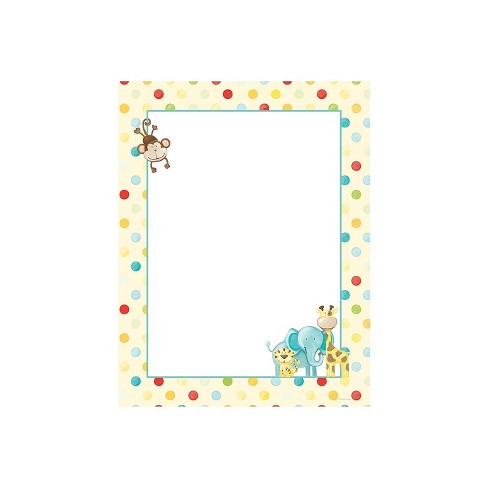 Great Papers! Baby Zoo Animals Letterhead 8.5" x 11" 80/Count (2013163) - image 1 of 1