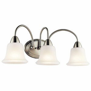 Nicholson 24" 3 Light Vanity Light with Satin Etched Glass in Brushed Nickel - 1 of 1