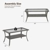 Buenhomino Wicker Patio Coffee Table,Rattan Outdoor Coffee Table with 2-Layer Storage Furniture Tables for Outside, Patio, Garden, Balcony, Backyard - 3 of 4