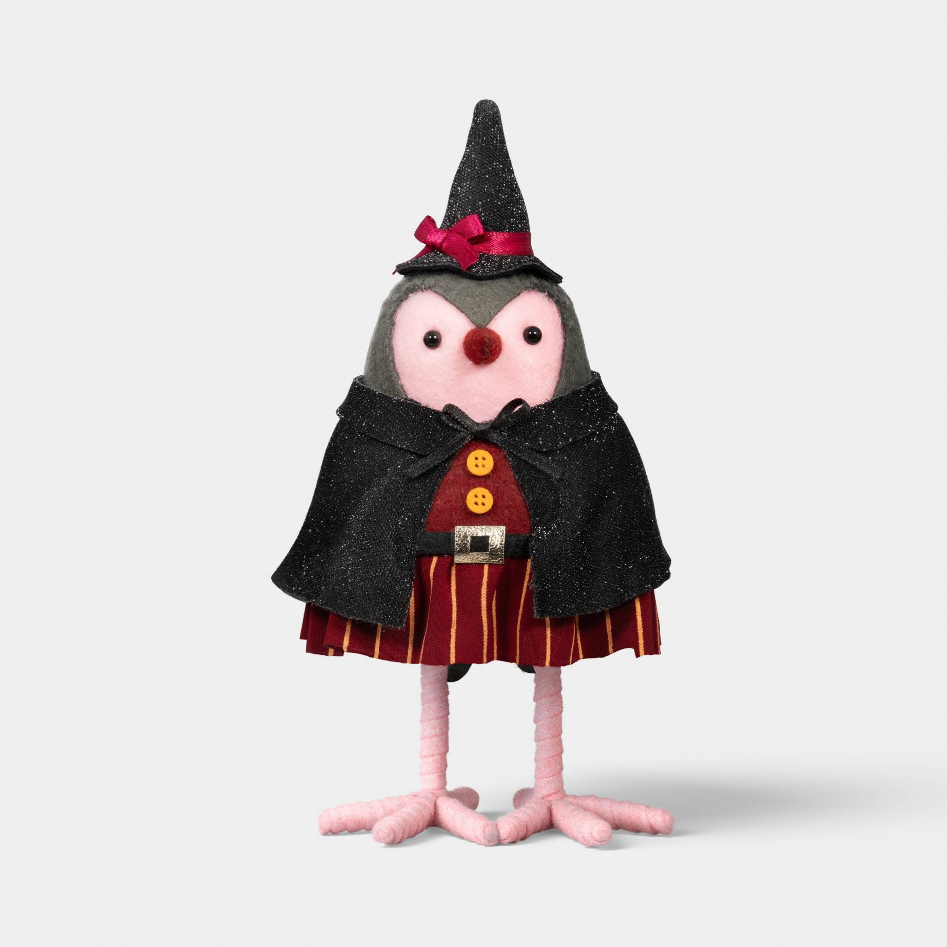Featherly Friends™ 'Cauldy' Witch Fabric Bird Figurine - Hyde and EEK! Boutique™