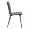 Set of 2 Mid-Century Modern Upholstered and Wood Dining Chair Gray - ZM Home - image 3 of 4