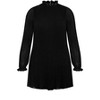 Women's Plus Size Pleat Ruffle Dress - black | CITY CHIC - image 4 of 4