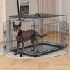 FURNIinspire Pet Crates and Houses 48 Inch Two Entry Collapsible Pet Enclosure with Modular Partition and Detachable Base, Black, 48.4"*29.3"*31.2" - 4 of 4