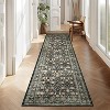 Washable Area Rug, Pastel Oriental Low-Pile Carpet, Stain-Resistant & Non-Slip Runner for Living Room Bedroom Kitchen Hallway Laundry - 2 of 4