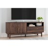 59" Calverson TV Stand for TVs up to 63" Brown/Beige: Chic Media Console with Storage - Signature Design by Ashley - 2 of 4