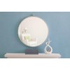 Elegant Lighting Metal frame Round Mirror with decorative hook 24 inch Silver finish - 3 of 4