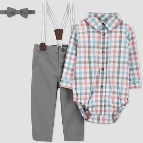 Baby Boy Designer Plaid T-Shirts Tops and Pants