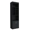 Chery Life Bar Cabinet with Double Door, Two Shelves, Sixteen Built-in Wine Rack -Light Brown - 2 of 4