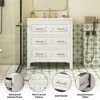 Mshliw 30 Inch Bathroom Vanity with Sink, Free Standing Single Vanity with Ceramic Basin, Solid Wood Frame and 3 Drawers - 2 of 4