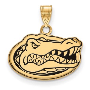 Black Bow Jewelry 14k Yellow Gold Plated Sterling Silver Florida Gators NCAA Small Pendant - 1 of 3