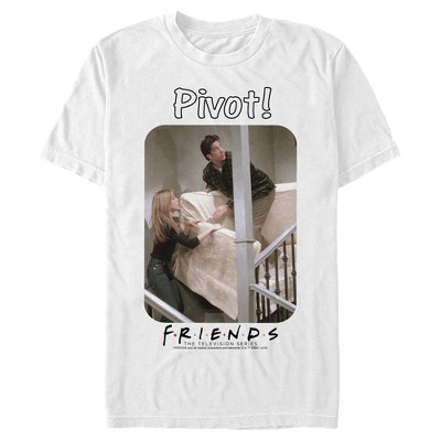 Men s Friends Ross And Rachel Pivot T shirt Target