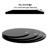 KTMBDW 24-38.6inch Round Glass Table Top - Clear/Black Tempered Glass Surface Protector - Safe Beveled Edge - Coffee, Dining and End Table - 4 of 4