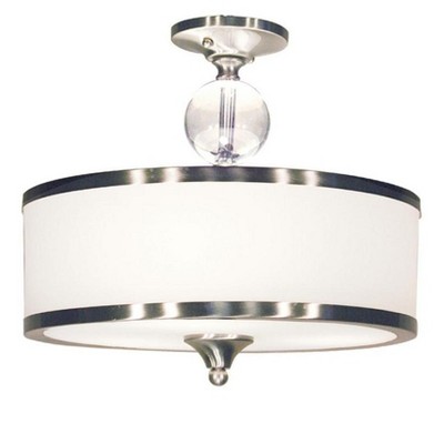 Z-Lite Cosmopolitan 3 - Light Semi-Flush Mount in  Brushed Nickel