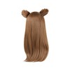 Unique Bargains Women's Wigs 20" Brown Pink with Wig Cap - 3 of 4