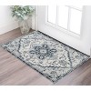 Ivory And Blue Medallion Area Rug - 2 of 4