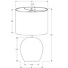 Monarch Specialties Lighting 20inchH Table Lamp Grey Concrete Ivory / Cream Shade Contemporary - 3 of 4