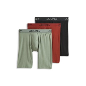 Jockey Men's Organic Cotton Stretch 9.5" Long Leg Boxer Brief - 3 Pack - 1 of 4