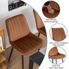 DYHOME Mid-century Modern Dining Chairs, Velvet Upholstered Metal Side Chair, Set of 4 - 4 of 4