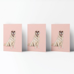 Love/Friendship Greeting Cards "Golden Pink Heart Eyes" by Ramus & Co - 1 of 4