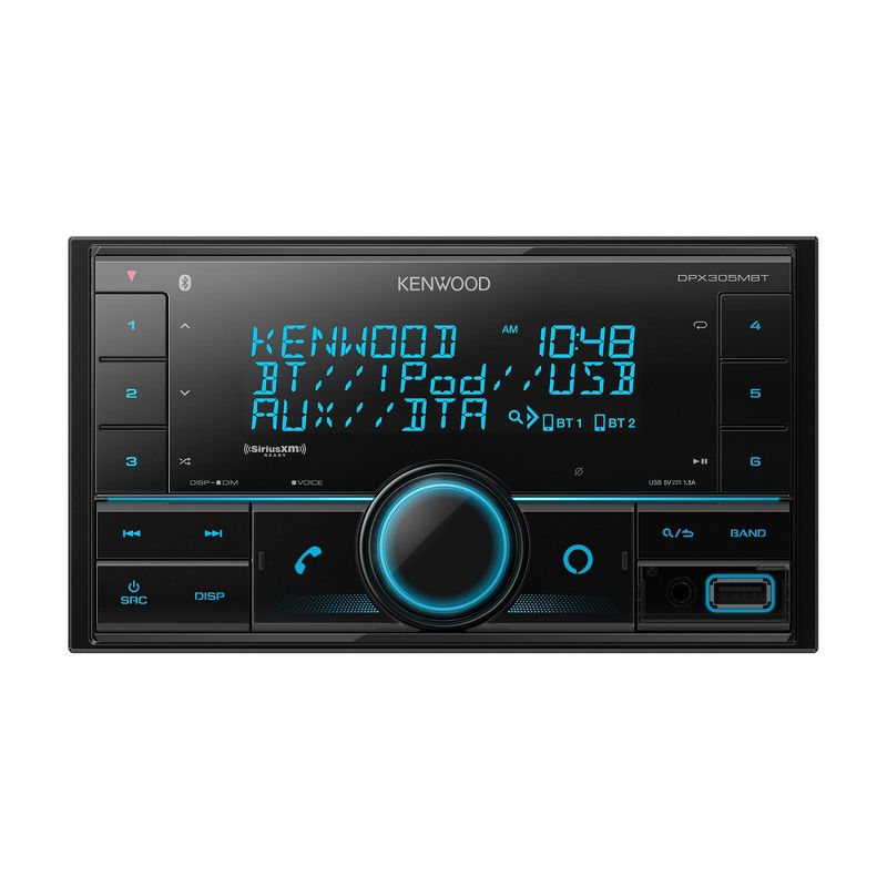 Kenwood DPX305MBT Bluetooth USB Double DIN Digital Media receiver with a Sirius XM SXV300v1 Connect Vehicle Tuner Kit for Satellite Radio, 3 of 6