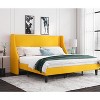 Allewie Bed Frame, Platform Bed Frame with Upholstered Headboard, Modern Deluxe Wingback, Wood Slat Support, Mattress Foundation - 2 of 4