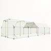 LAOTIES Large Metal Walk-in Chicken Coop,Outdoor Poultry Run with UV-Resistant Roof And Lockable Door - 4 of 4