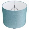 LumiSource (Set of 2) Lenuxe 24" Contemporary Table Lamps Brushed Nickel with Turquoise Textured Linen Shade - 4 of 4