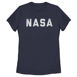 Women's NASA Flat Text Simple Logo T-Shirt - 1 of 4