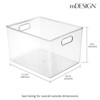 mDesign Plastic Stackable Storage Organizer Container Bin with Handles - image 3 of 4