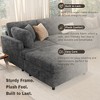 127"W U-Shape Sectional Sofa, 6-Seater Modern Large Sofa Couch with Removable Ottomans 4L, Beige/Gray -ModernLuxe - 4 of 4