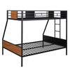 NicBex Twin Size Bunk Bed Metal Bed Frame with Full Length Guardrail, Headboard and Ladder for Bedroom, Dormitory, No Box Spring Required - 3 of 4