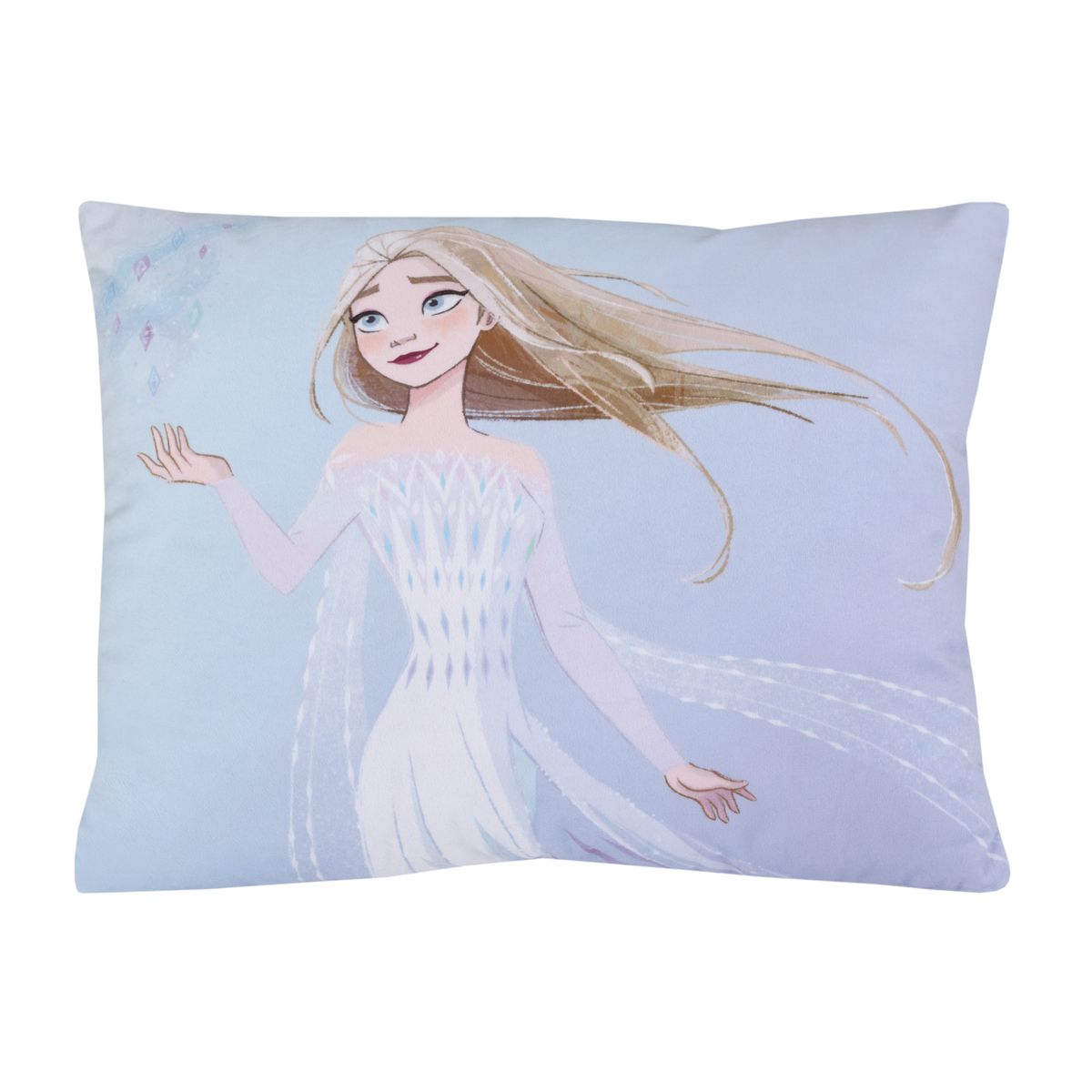NoJo Disney Frozen Winter Cheer Lavender, Aqua and White Elsa Decorative Toddler Pillow