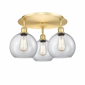 Athens - 3 Light Flush Mount In Industrial Style-10.5 Inches Tall and 19.75 Inches Wide - 1 of 1