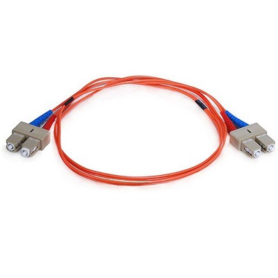 Monoprice Fiber Optic Cable - 1 Meter - Orange | SC to SC, OM1, 62.5/125 Type, Multi Mode, Duplex