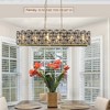 Modern Crystal Chandeliers 6-Light Oval K9 Crystal Pendant Light Luxurious Hanging Lamp for Living Room Dining Room Foyer Kitchen Island transparent - 2 of 4
