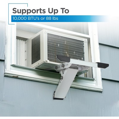 Heavy Duty Adjustable White Steel Air Conditioner Mounting Bracket