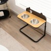 Tangkula Elevated Dog Bowls 3 Adjustable Heights with 2 Stainless Steel Food Water Bowls - 2 of 4