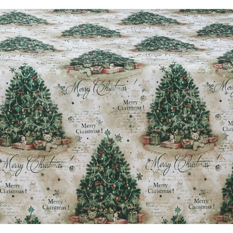Kate Aurora Holiday Living Classic Christmas Trees Fabric Tablecloth, 3 of 4