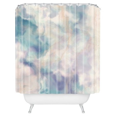 Arrow Stripe Shower Curtain Purple - Deny Designs