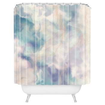 Arrow Stripe Shower Curtain Purple - Deny Designs