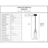 Urban Ambiance Luxury Modern Pendant 11''H x 5''W,  Midnight Black Finish,  Broome Collection, UHP4111 - 3 of 4