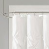MAYEERTY 72"x72" Tufted Semi-Sheer Classical Shower Curtain Polyester White - 3 of 4