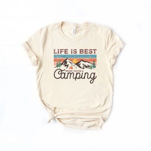 Simply Sage Market Women's Life Is Best When Your Camping Short Sleeve Graphic Tee - 1 of 2